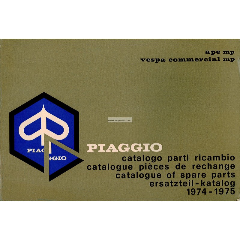 Catalogue of Spare Parts Piaggio Ape MP, Ape P500 MPR, Ape P600 MPM, Ape  600 MPV, Ape P400V MPF - Vespadoc