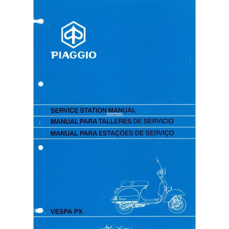 Werkstatthandbuch Scooter Vespa PX Scheibenbremse 1997, Englisch, Spanisch, Portugiesisch